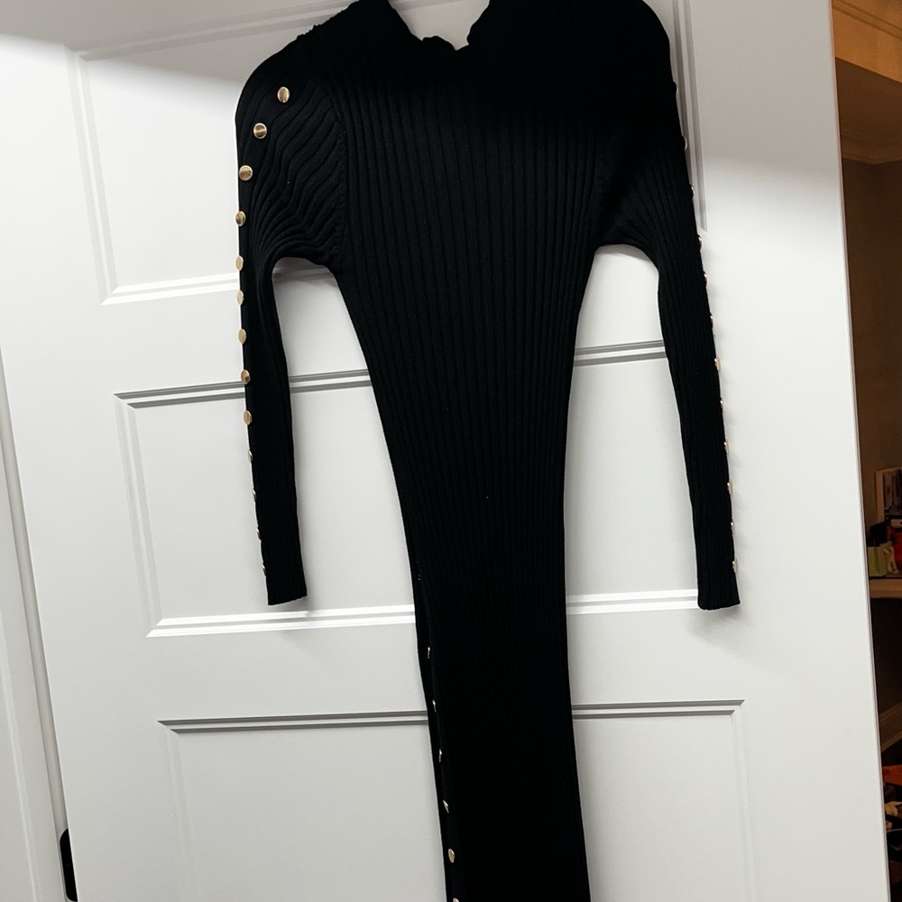 Slim fit black dress